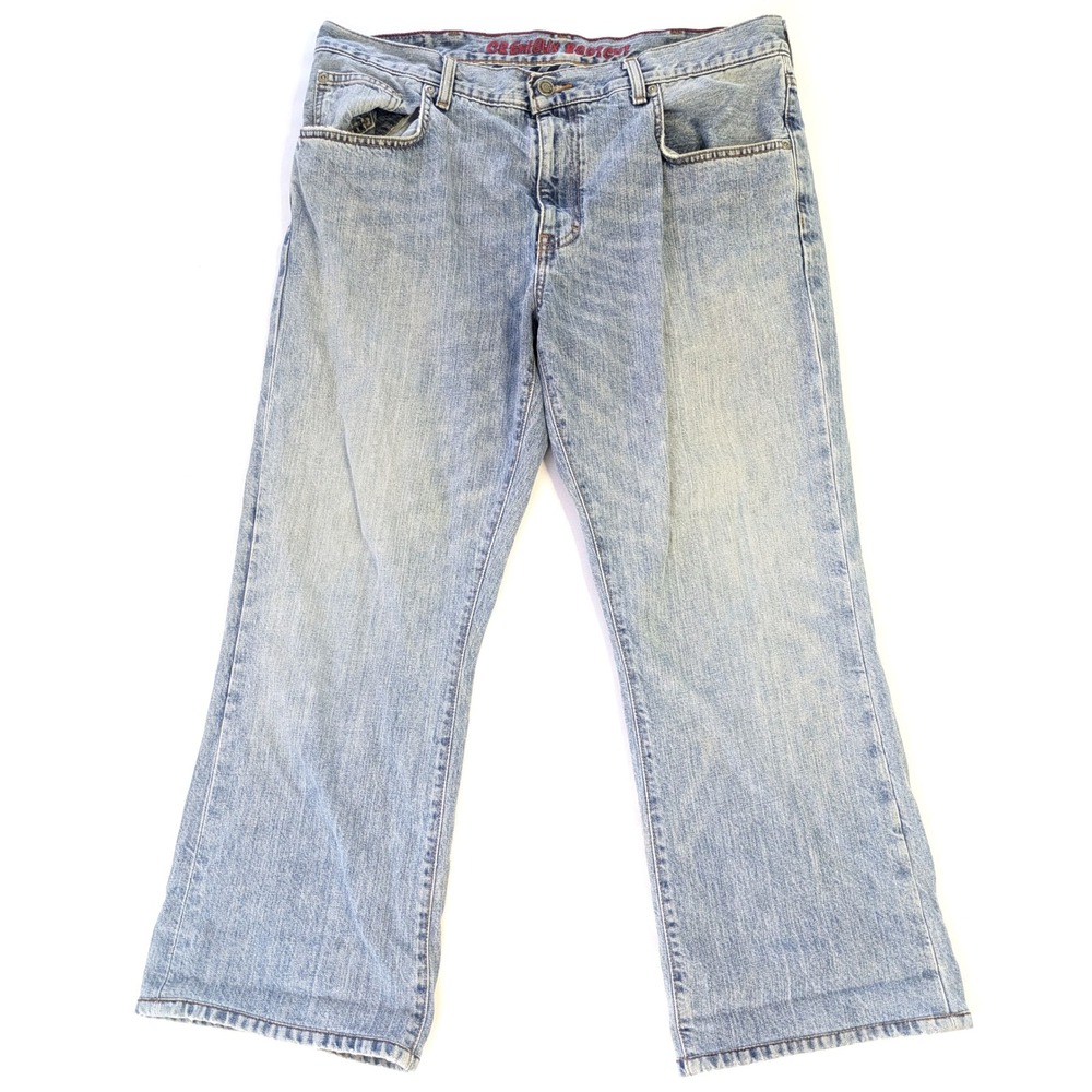 Cremieux Bootcut Jeans Mens 36x28 Light Wash Denim Blue Casual Pants